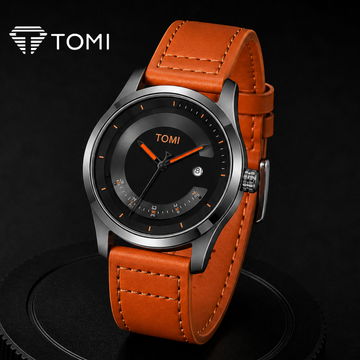 TOMI T-099 Signature Business Analog Watch – Mustard Black