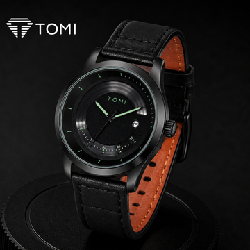 TOMI T-099 Signature Business Analog Watch – Full Black
