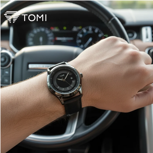 TOMI T-099 Signature Business Analog Watch – Full Black