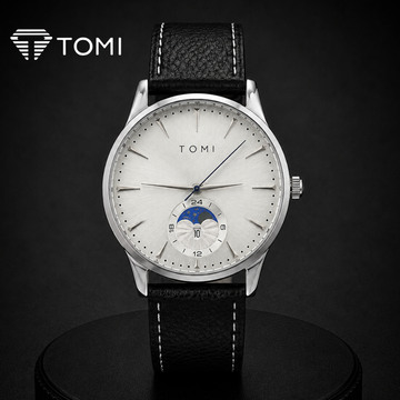 TOMI T-024 Model Classic Design Straps Watch With Magnetic Lock - Silver Black