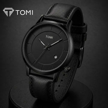 TOMI T-101 Distinct Date Analog Watch For Men – Full Black