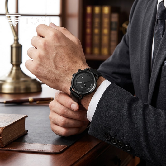 TOMI T-101 Distinct Date Analog Watch For Men – Full Black