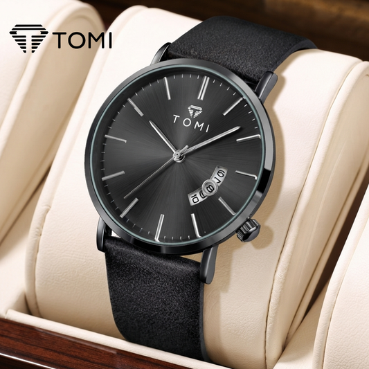 TOMI Ministry T-018 Premium Analog Watch – Full Black