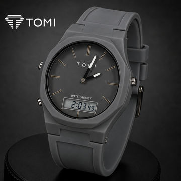TOMI T-238 Dual Display Watch for Men – Dark Gray