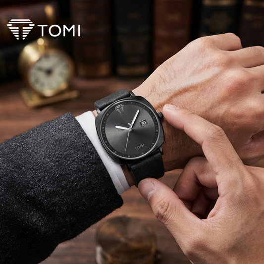TOMI T-044 Premium Business Date Watch – Full Black